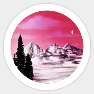 Three Sisters Pink Sunset Sticker